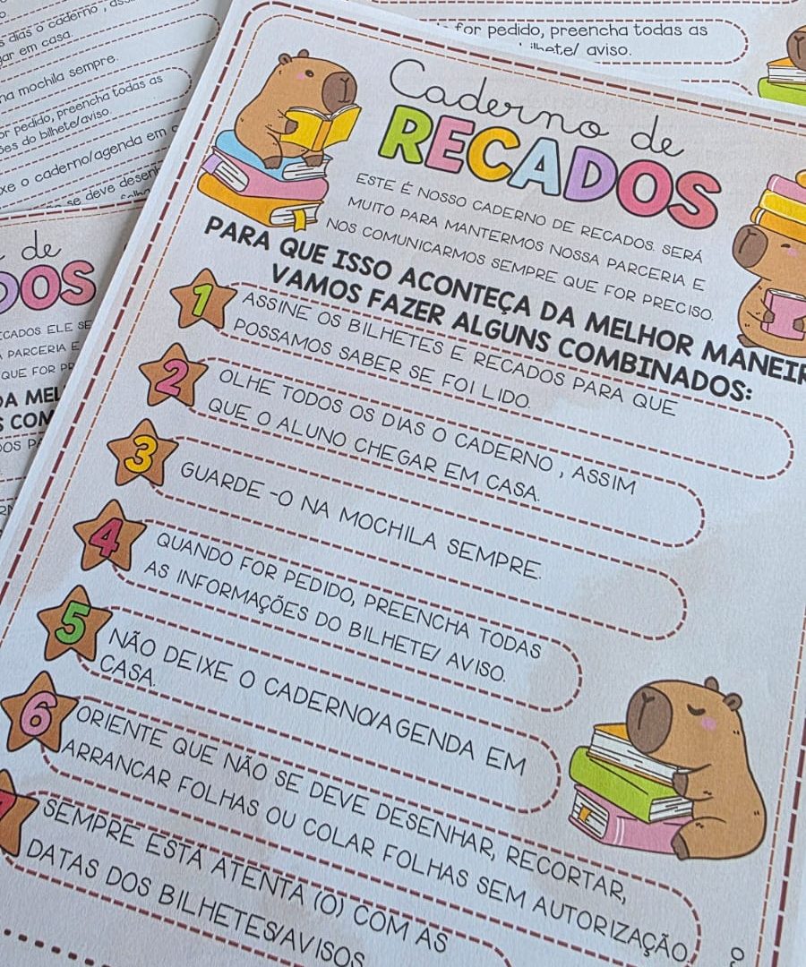 Capa Caderno de Recados